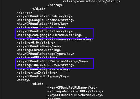 Info.plist with CFBundleIdentifier and CFBundleShortVersionString